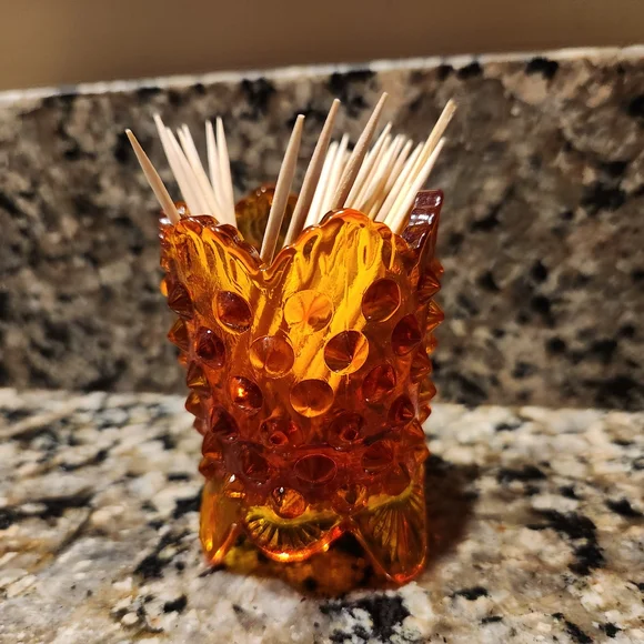 Fenton Amberina Hobnail Toothpick Holder - Picture 6 of 16